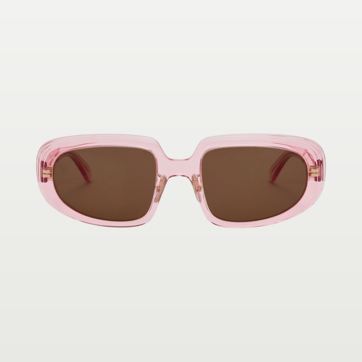 LOEWE Mini Anagram Steps Rectangular sunglasses in Transparent Pink