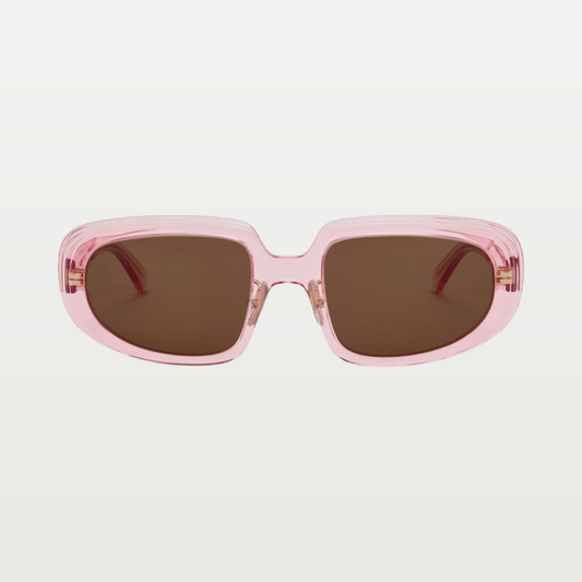 LOEWE Mini Anagram Steps Rectangular sunglasses in Transparent Pink