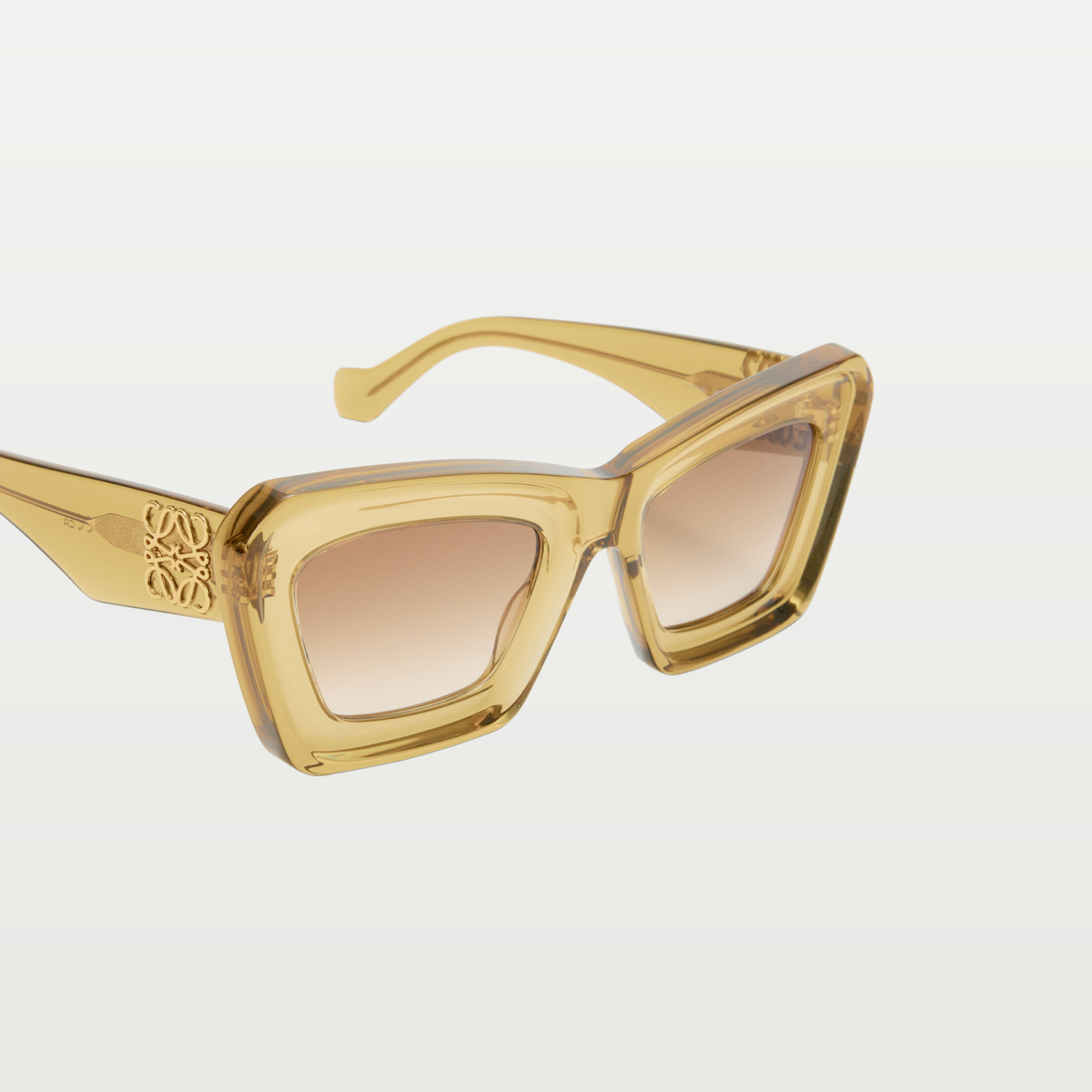 LOEWE Beveled Cateye sunglasses in Transparent Olive