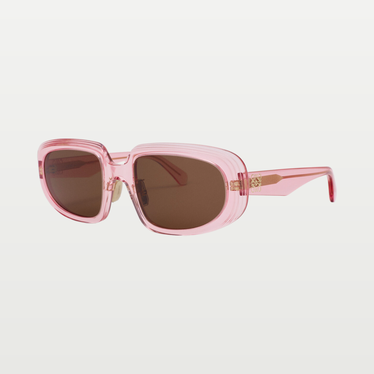 LOEWE Mini Anagram Steps Rectangular sunglasses in Transparent Pink