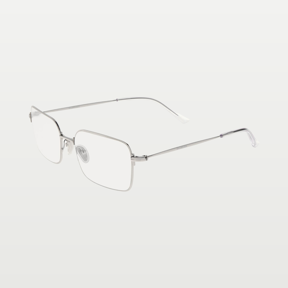 Balenciaga Invisible Rectangle Sunglasses in Silver