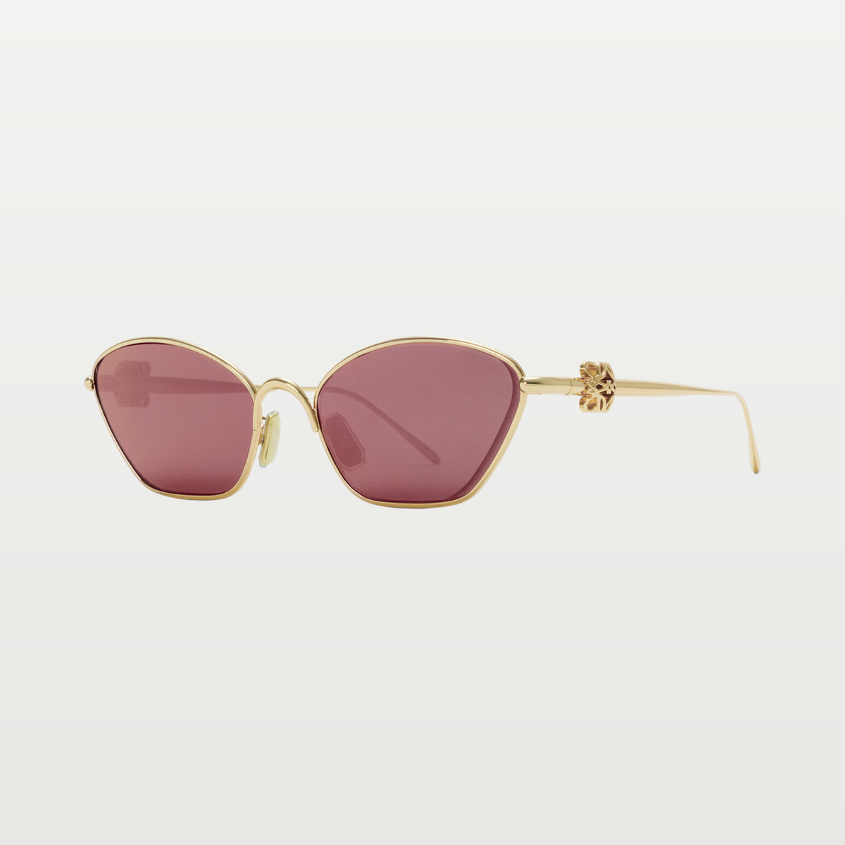 LOEWE Anagram Bombé Hexagon sunglasses in Burgundy