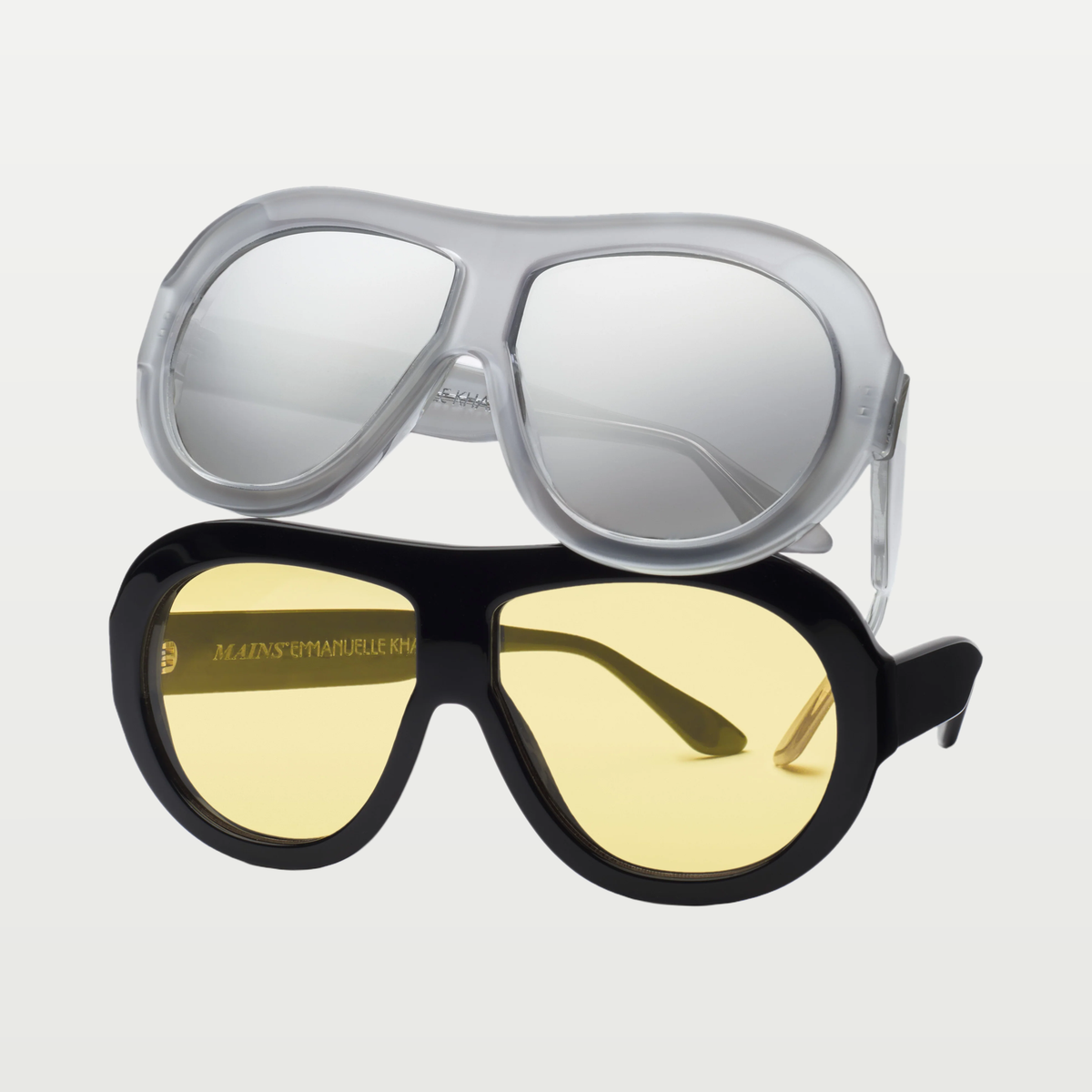 Emmanuelle Khanh Sunglasses MAINS — SILVER CHROME