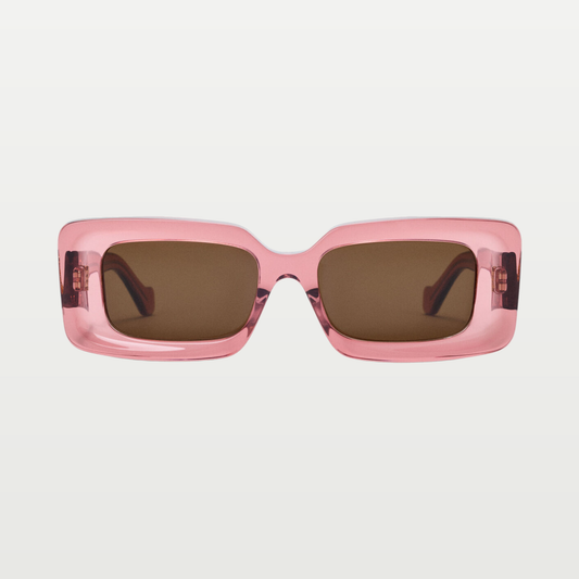 LOEWE Rectangular sunglasses in Transparent Coral