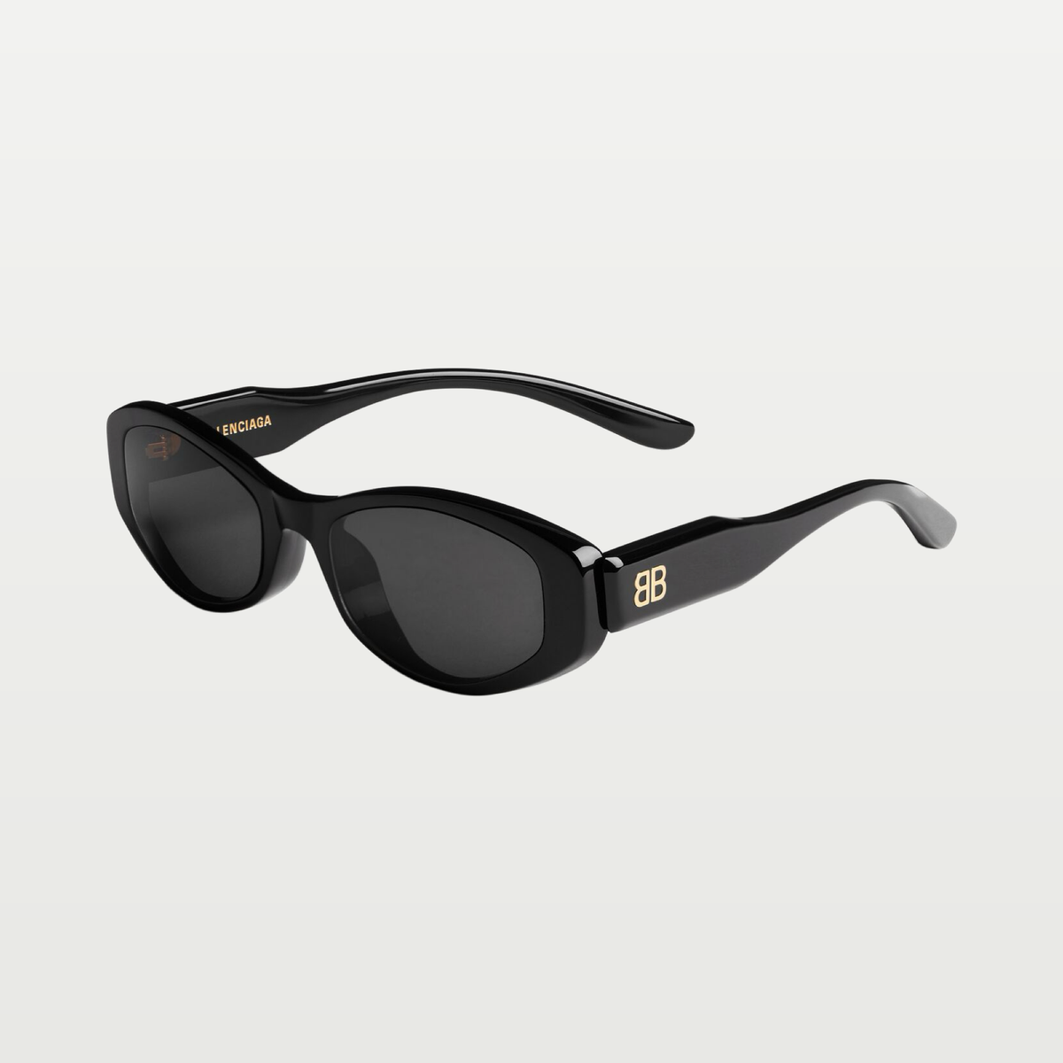 Balenciaga Women's Nova Oval Sunglasses in Black