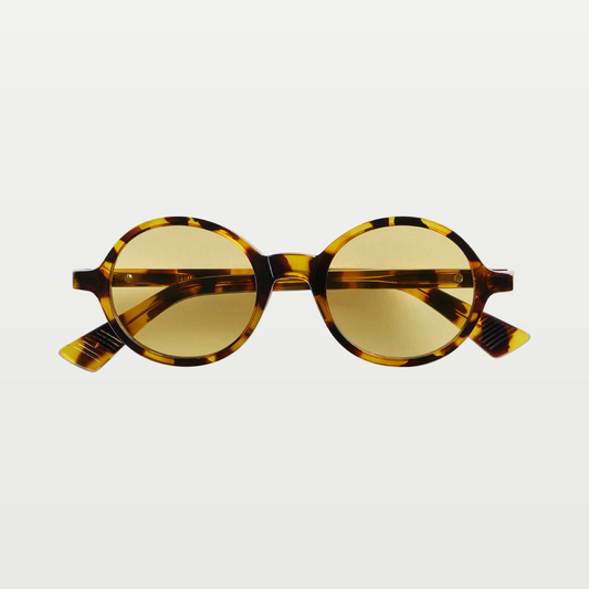 Bottega Veneta Classic Round Sunglasses in Havana/yellow