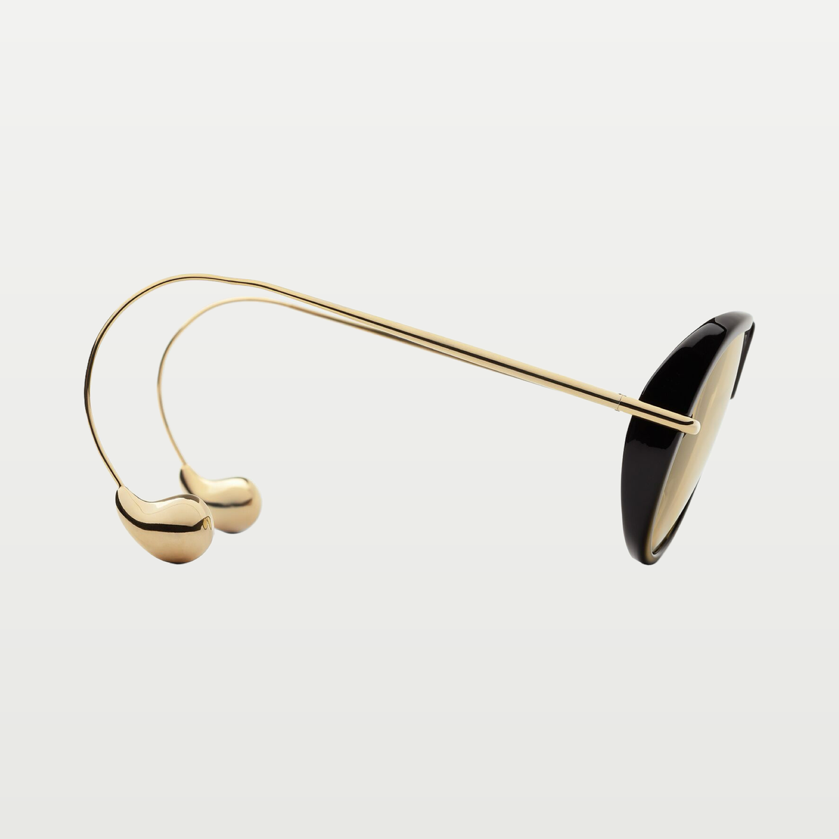Bottega Veneta Drop Aviator Sunglasses in Black/yellow