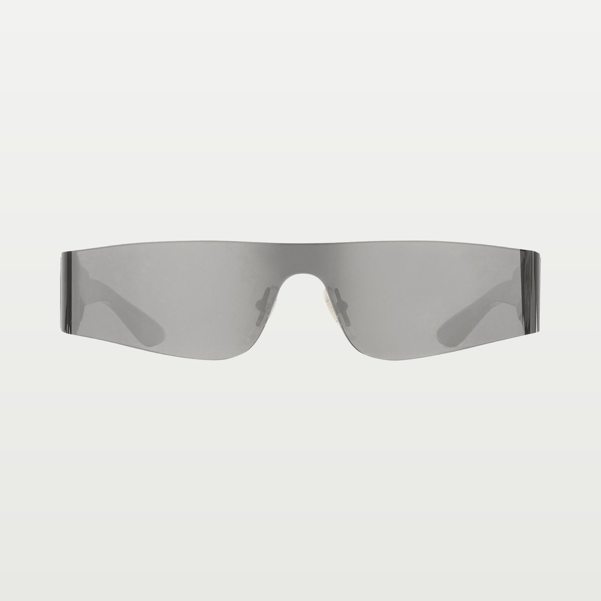 Balenciaga Mono Rectangle Sunglasses in Silver