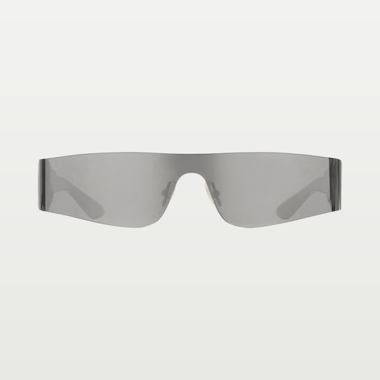 Balenciaga Mono Rectangle Sunglasses in Silver