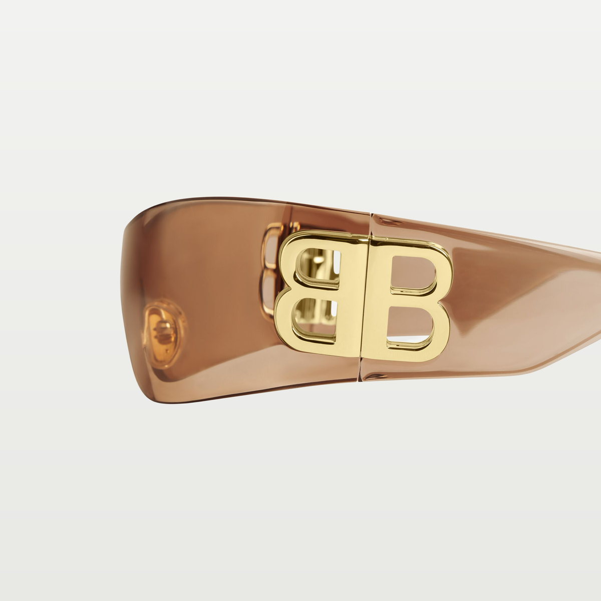 Balenciaga Bossy Mask Sunglasses in Light Brown