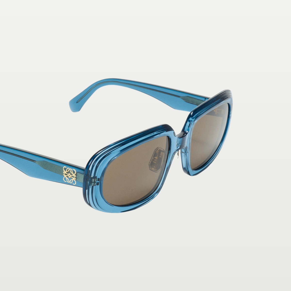 LOEWE Mini Anagram Steps Rectangular sunglasses in Transparent Blue