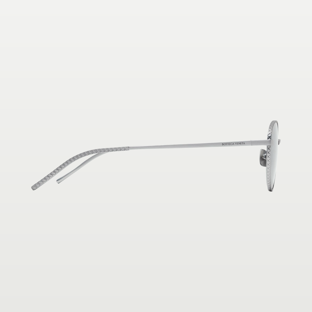 Bottega Veneta Intrecciato Panthos Sunglasses in Silver/grey
