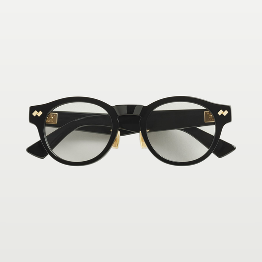 Bottega Veneta Dizzy Round Eyeglasses in Black/transparent