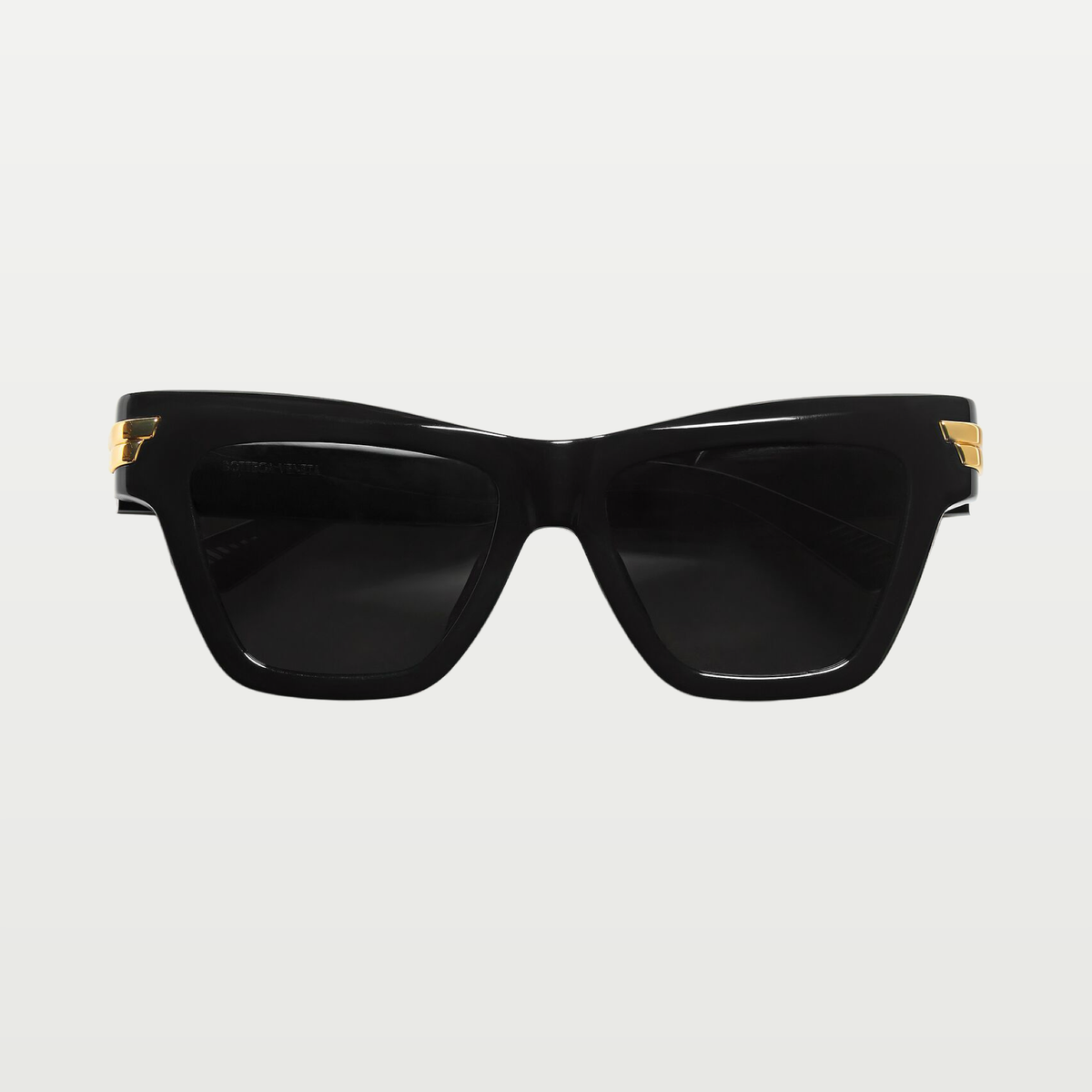 Bottega Veneta Mitre Cat Eye Sunglasses in Black/gray