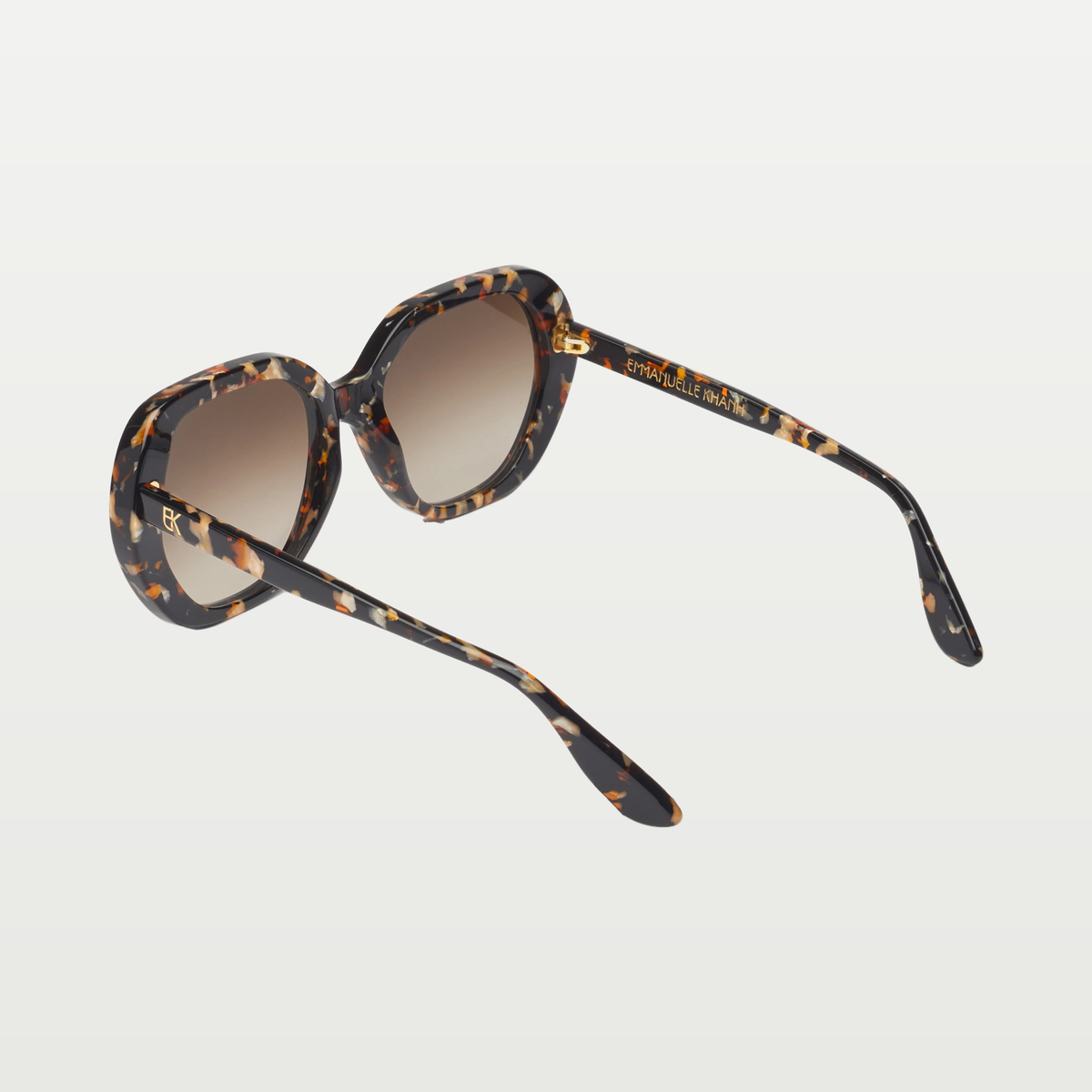 Emmanuelle Khanh Sunglasses ORPHEE-SOL — BLACK SHINE ORANGE PEARL