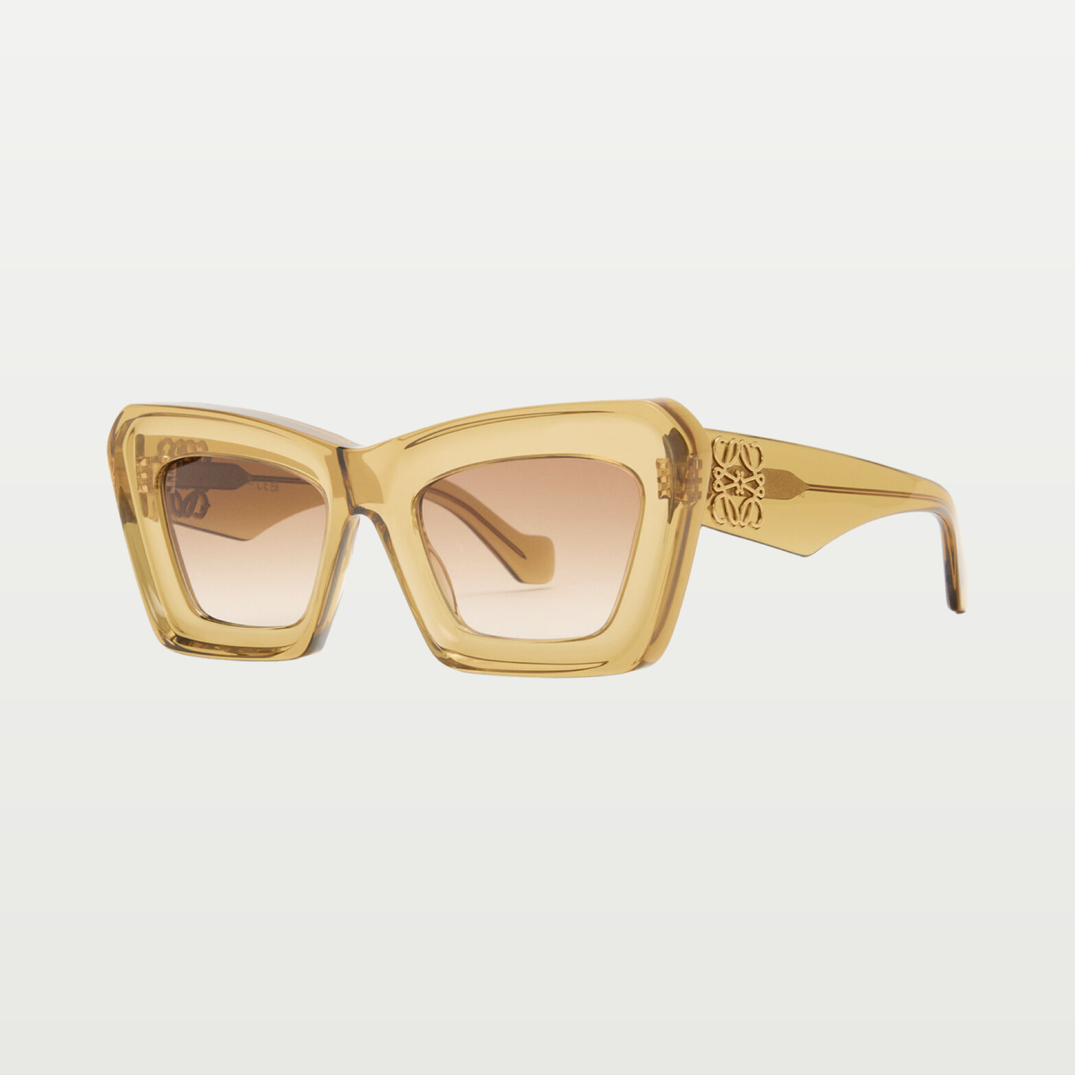 LOEWE Beveled Cateye sunglasses in Transparent Olive