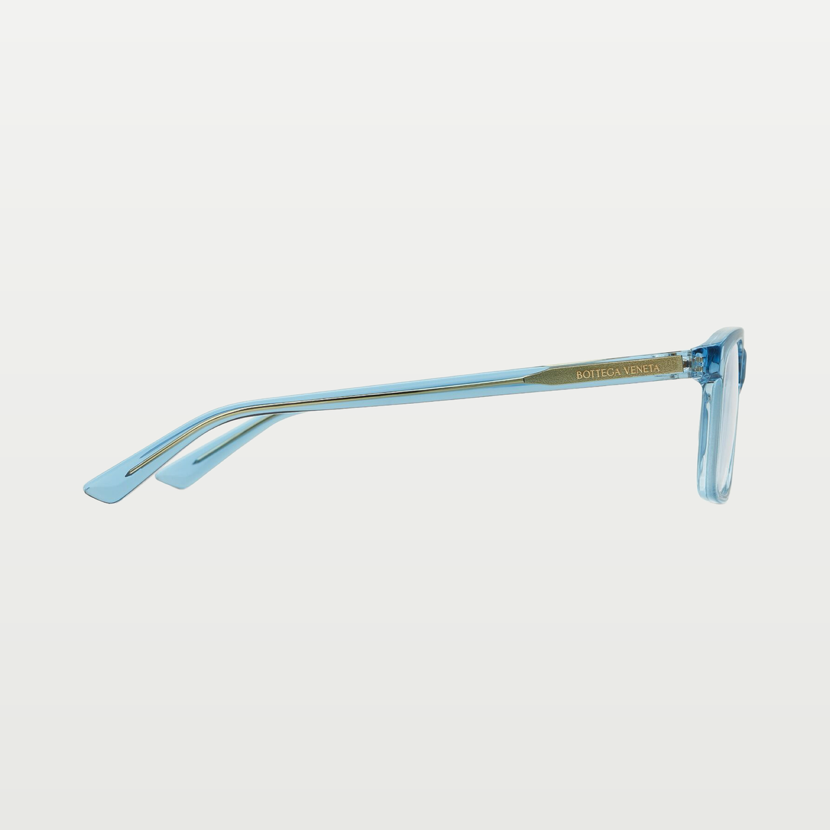 Bottega Veneta Classic Rectangular Eyeglasses in Light blue/transparent