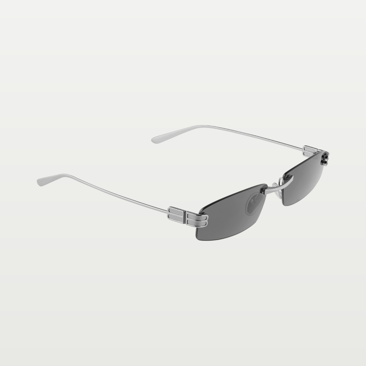 Balenciaga Women's Gossip Rectangle Sunglasses in Light Silver