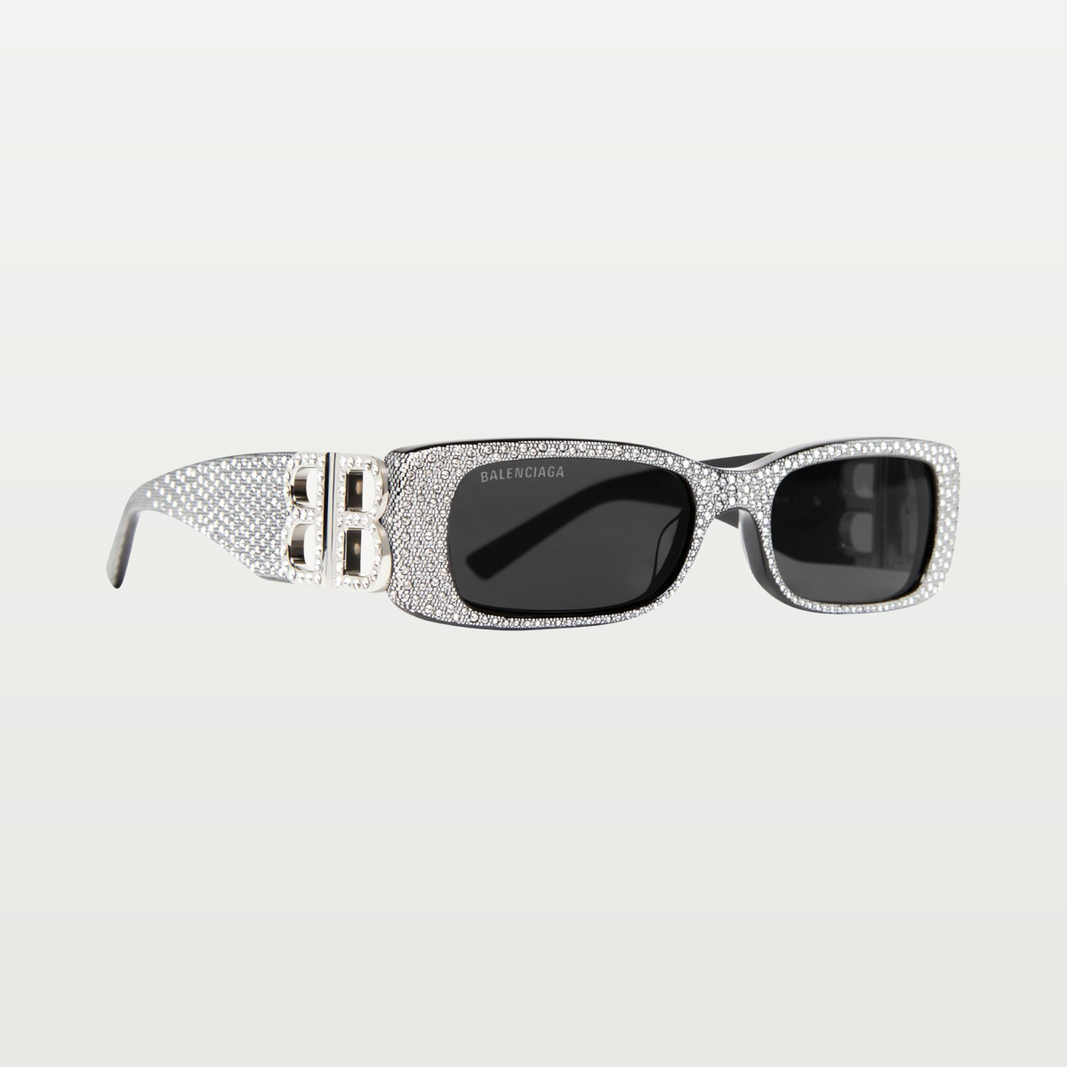 Balenciaga Women's Dynasty Rectangle Sunglasses in Black