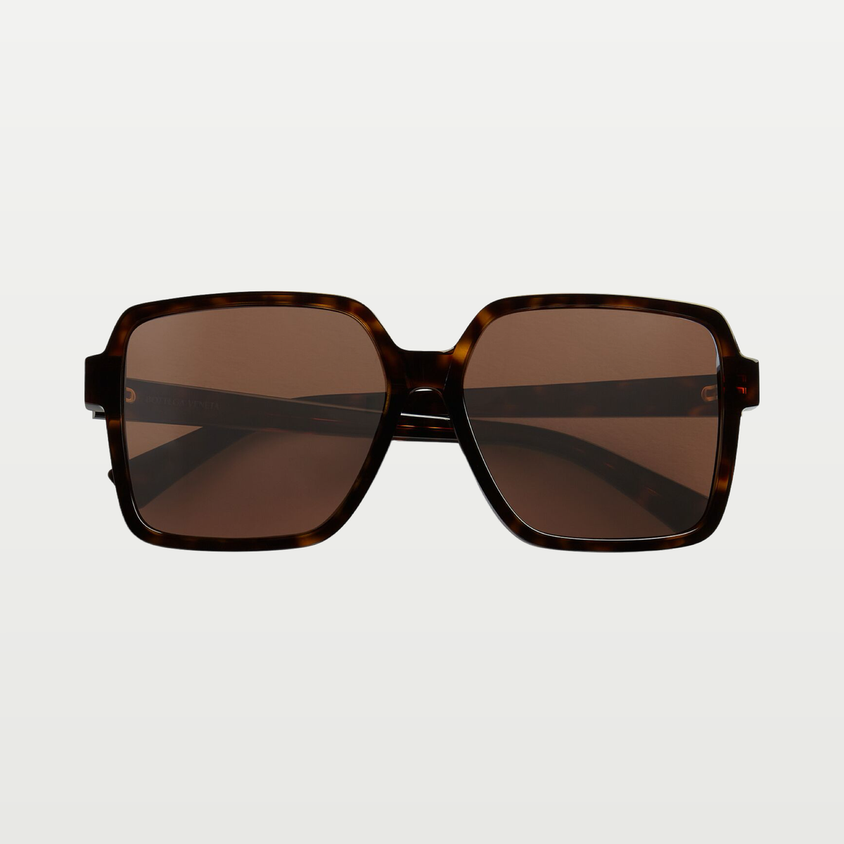 Bottega Veneta Soft Square Sunglasses in Havana/brown