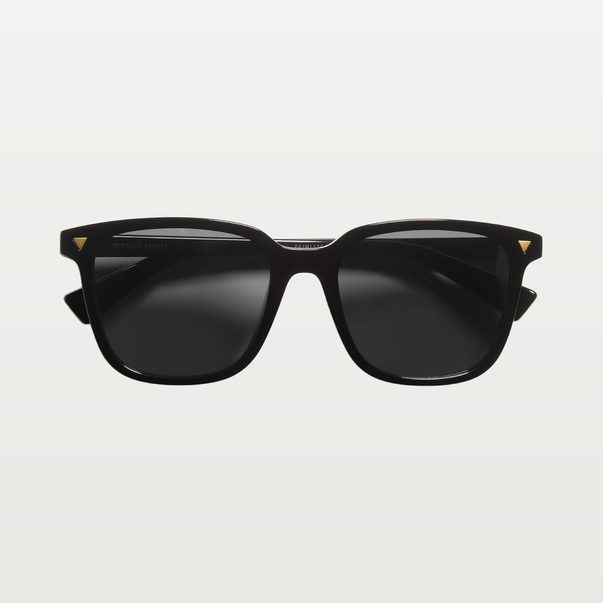 Bottega Veneta Soft Recycled Acetate Square Sunglasses in Black / Grey