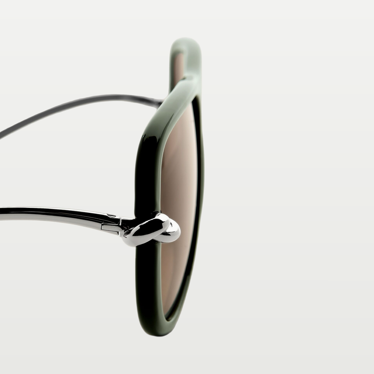 Bottega Veneta Knot Aviator Sunglasses in Green/brown