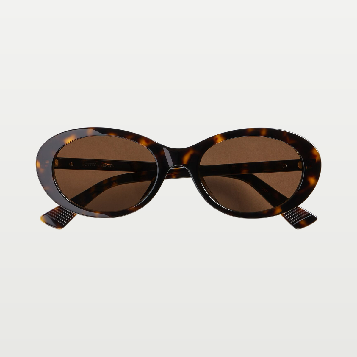 Bottega Veneta Classic Oval Sunglasses in Havana/brown