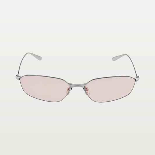 Balenciaga Invisible 2.0 Oval Sunglasses in Light Silver