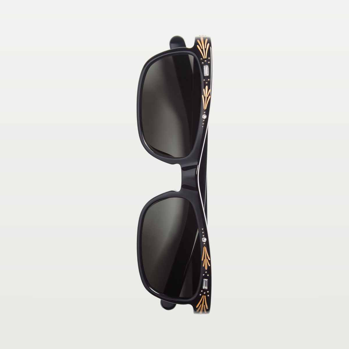 Valentino Rectangular Acetate Frames — BLACK/GRAY