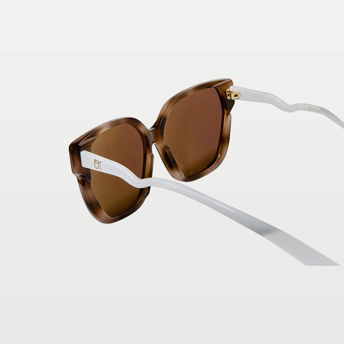 Emmanuelle Khanh Sunglasses 11820N — BROWN FLAME - IVORY