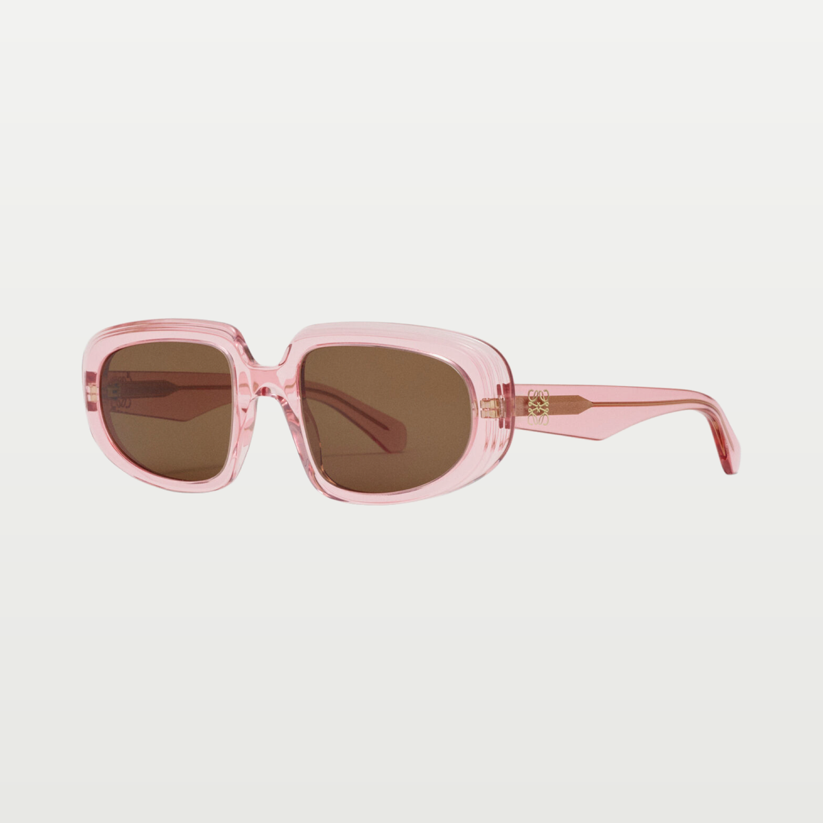 LOEWE Mini Anagram Steps Rectangular sunglasses in Transparent Pink
