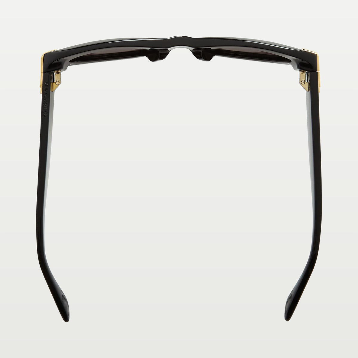 Bottega Veneta Mitre Oval Sunglasses in Black/grey