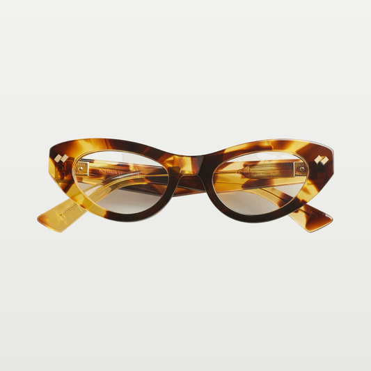 Bottega Veneta Women's Dizzy Cat Eye Eyeglasses in Havana/transparent