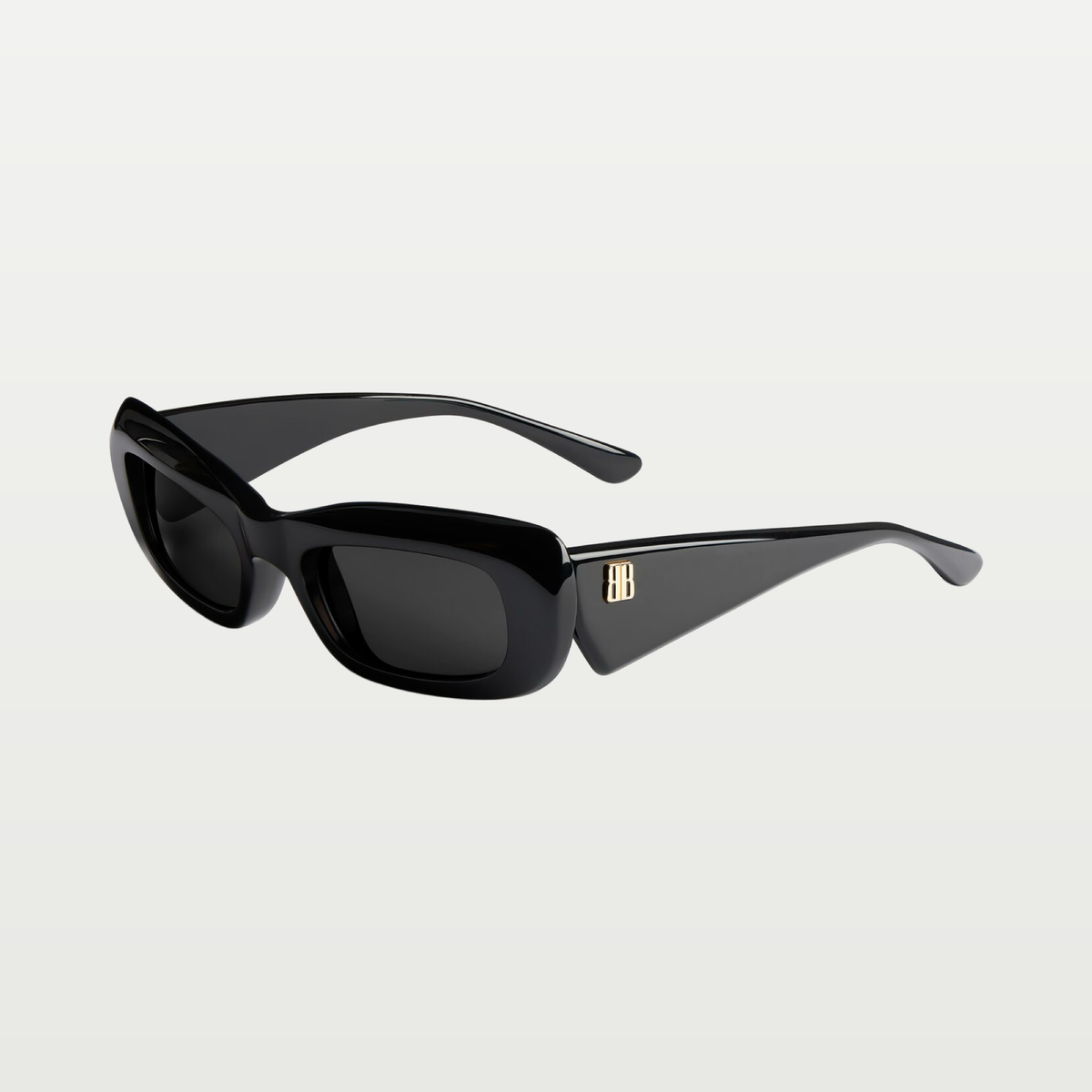 Balenciaga Women's Diva Rectangle Sunglasses in Black