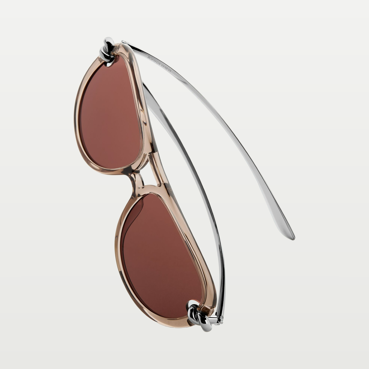 Bottega Veneta Knot Aviator Sunglasses in Brown