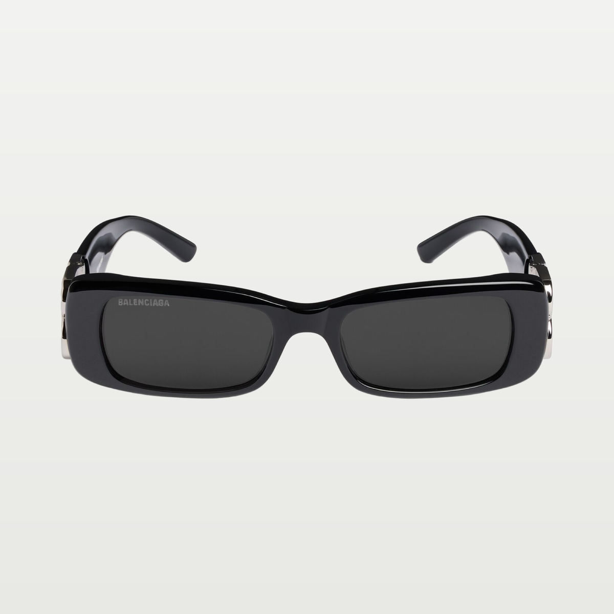 Balenciaga Women's Dynasty Rectangle Sunglasses in Black