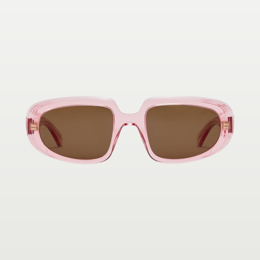 LOEWE Mini Anagram Steps Rectangular sunglasses in Transparent Pink