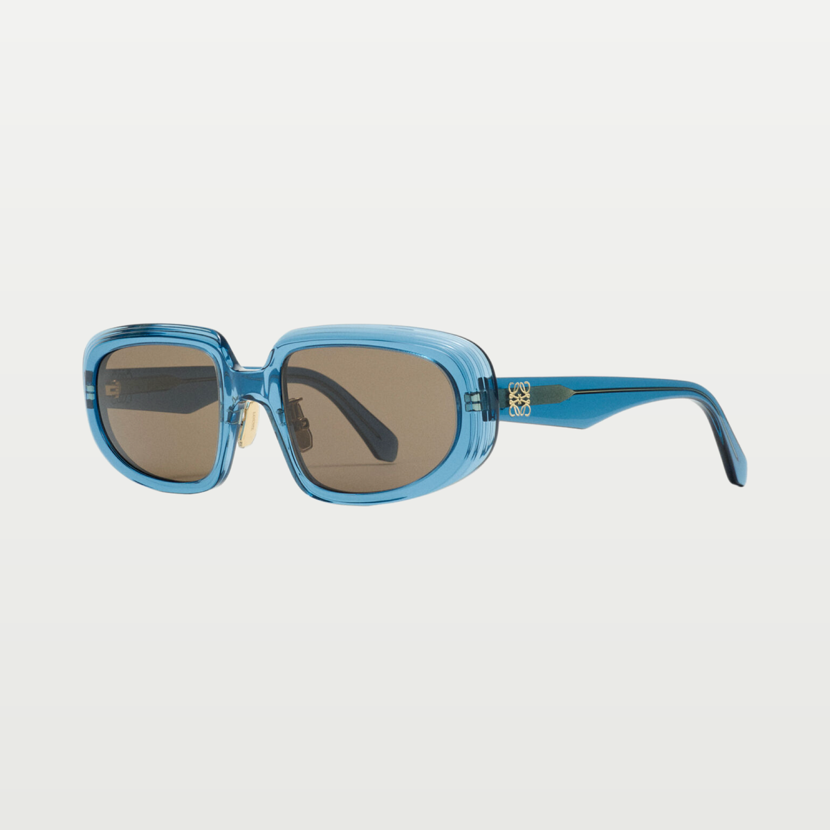 LOEWE Mini Anagram Steps Rectangular sunglasses in Transparent Blue