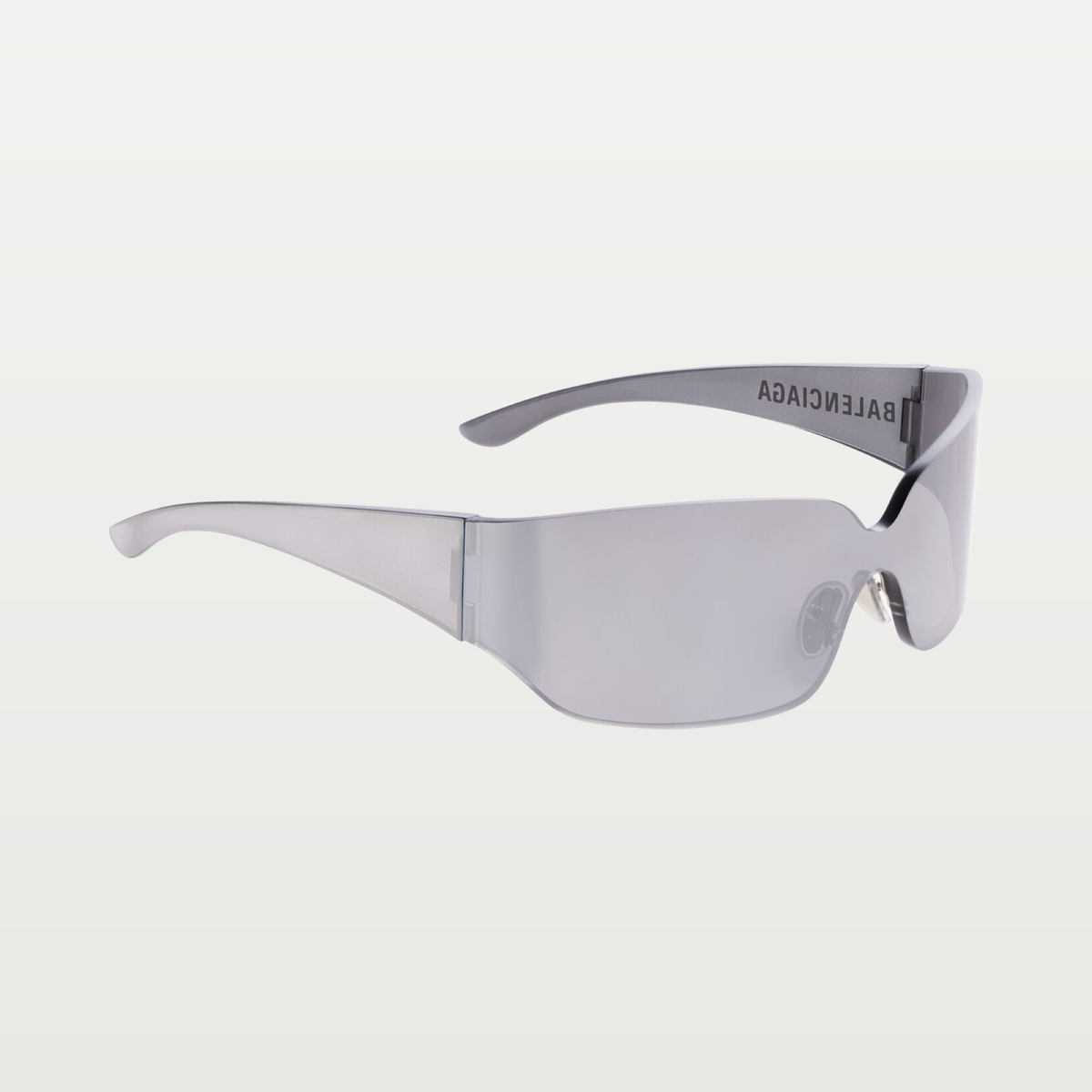 Balenciaga Mono Square Sunglasses in Silver