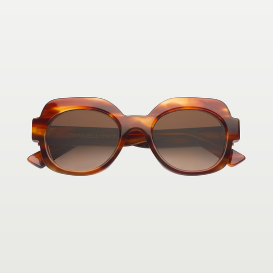 Emmanuelle Khanh Sunglasses SATIN — HAVANA FLAME