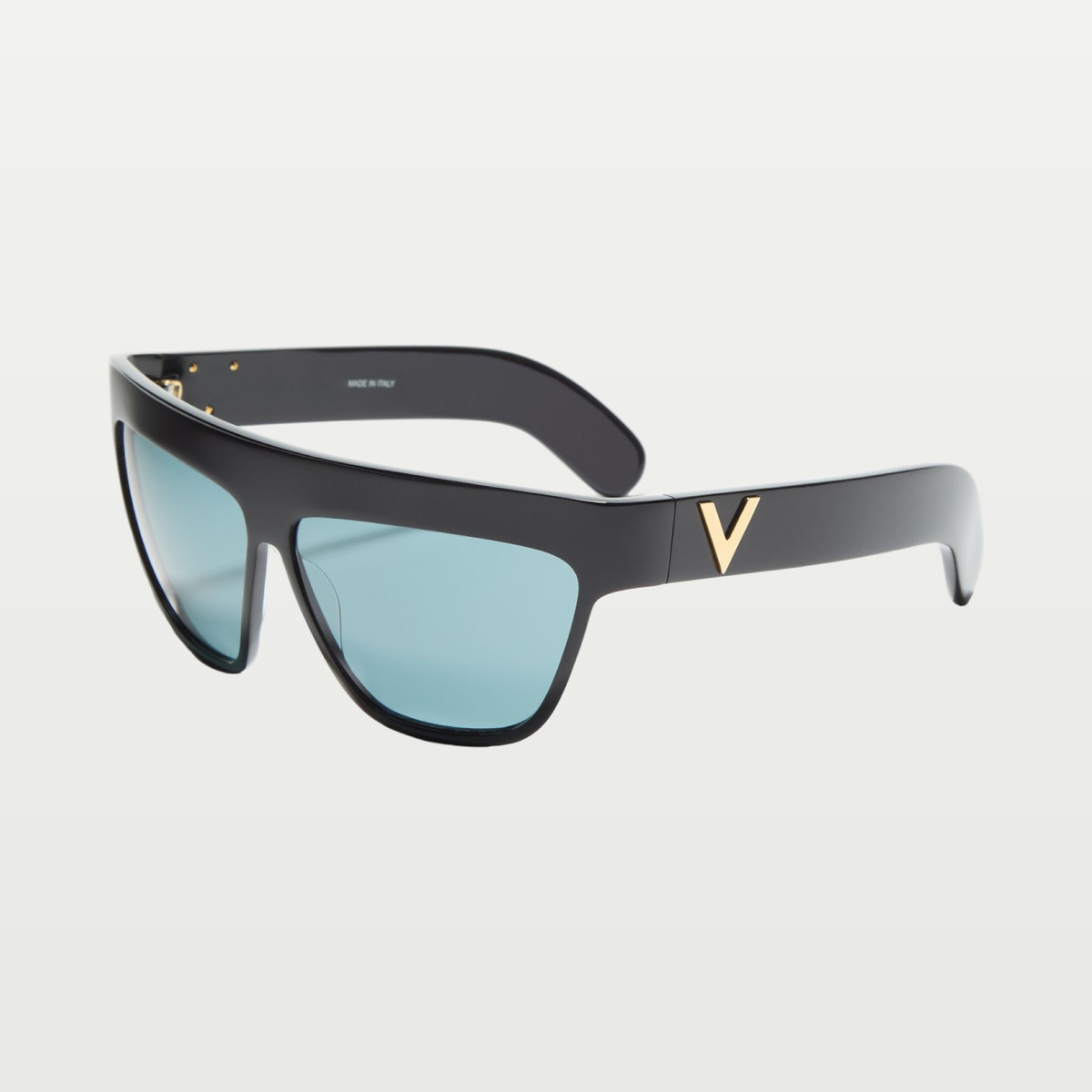 Valentino Geometric Acetate Eyewear — BLACK/GREEN