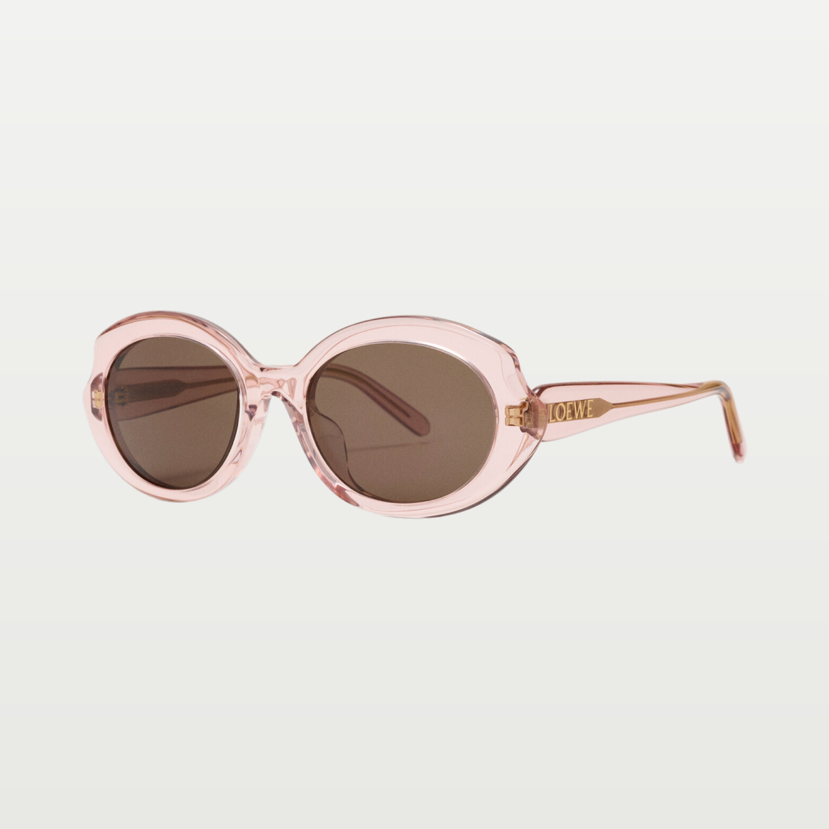 LOEWE Mini Oval Slim sunglasses in Transparent Antique Rose