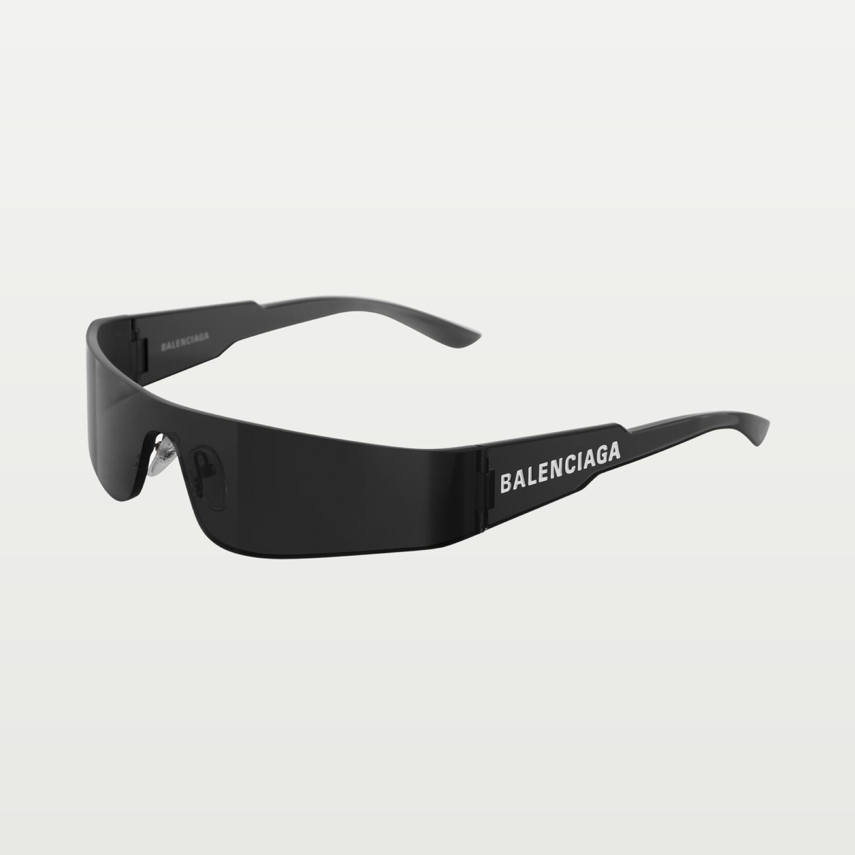 Balenciaga Mono Rectangle Sunglasses in Black