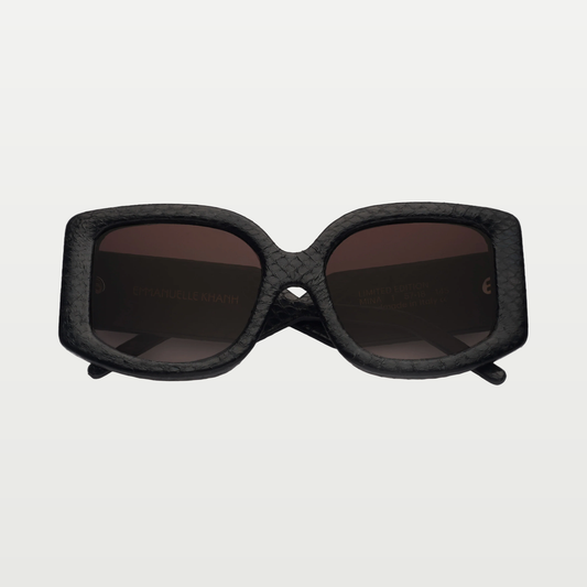 Emmanuelle Khanh Sunglasses MINA — BLACK SNAKE