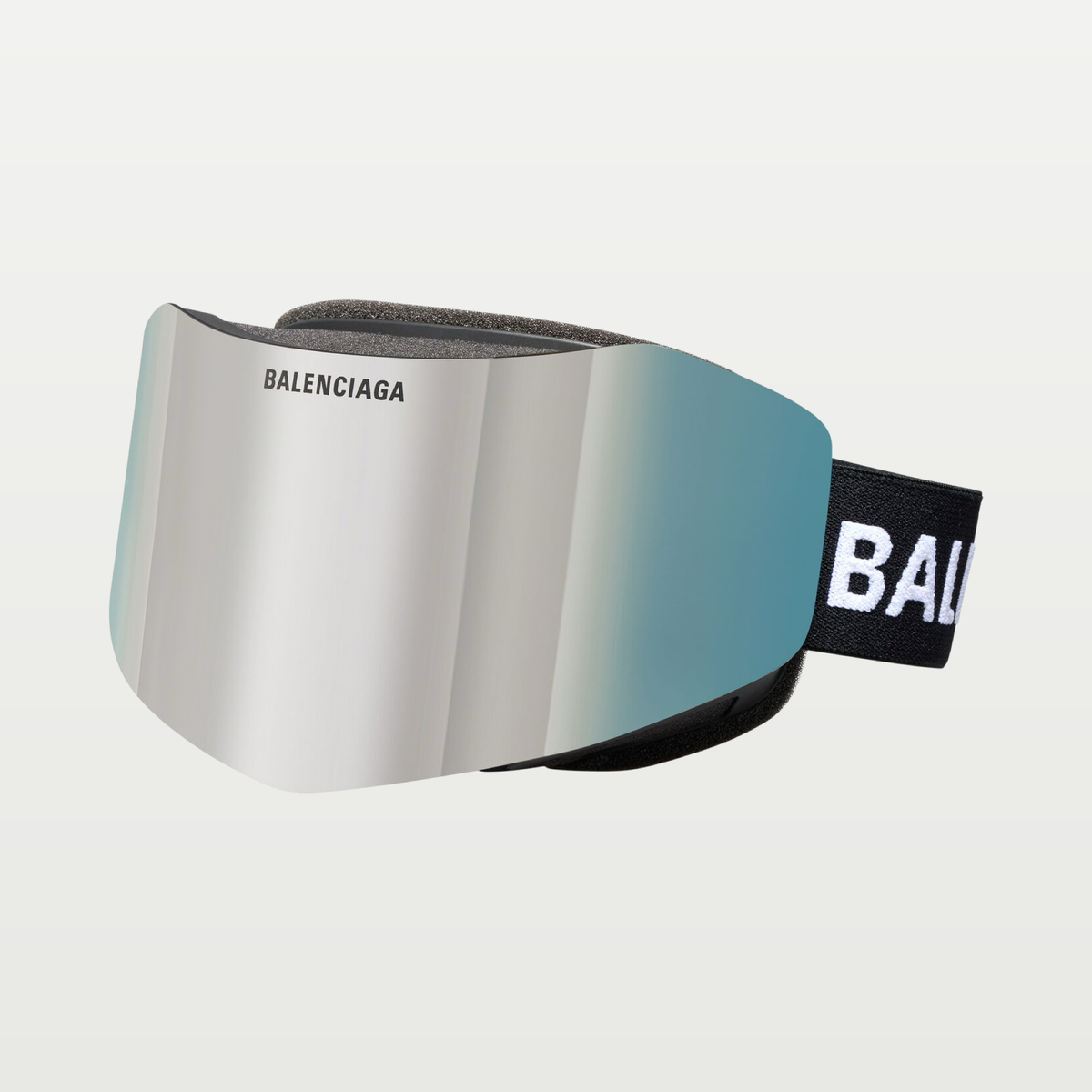 Balenciaga Ski Mask Goggles in Mirror Silver