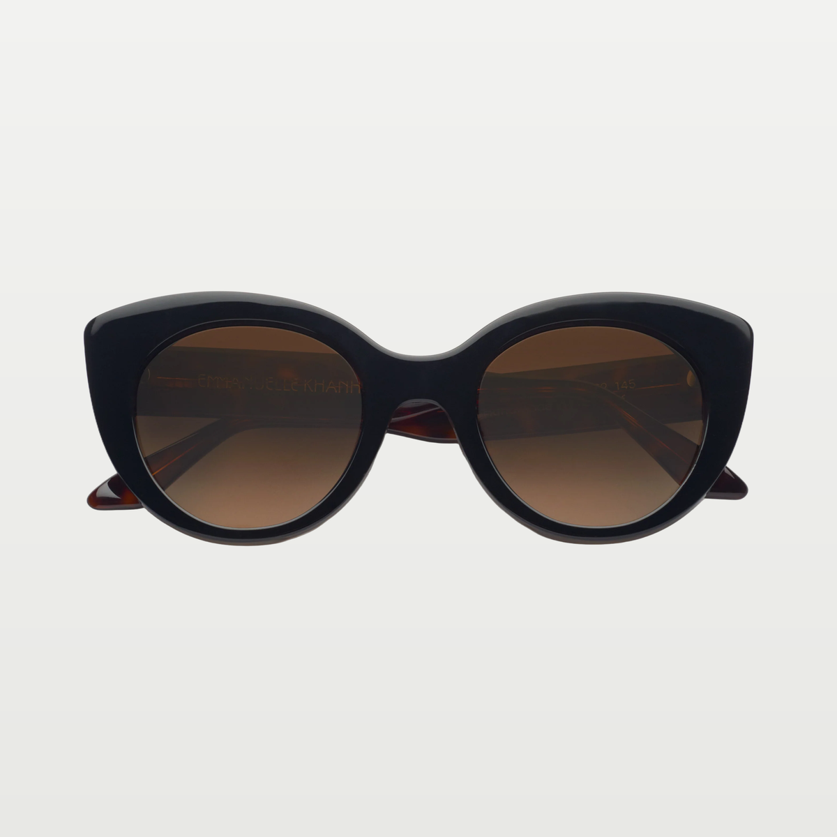 Emmanuelle Khanh Sunglasses PORTIA — BLACK - ORGANIC DARK TORTOISE