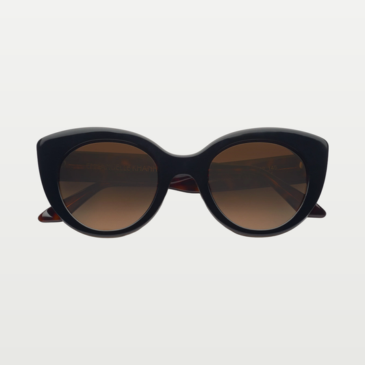 Emmanuelle Khanh Sunglasses PORTIA — BLACK - ORGANIC DARK TORTOISE