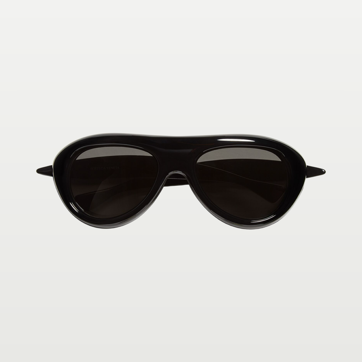 Bottega Veneta Sardine Aviator Sunglasses in Black/gray