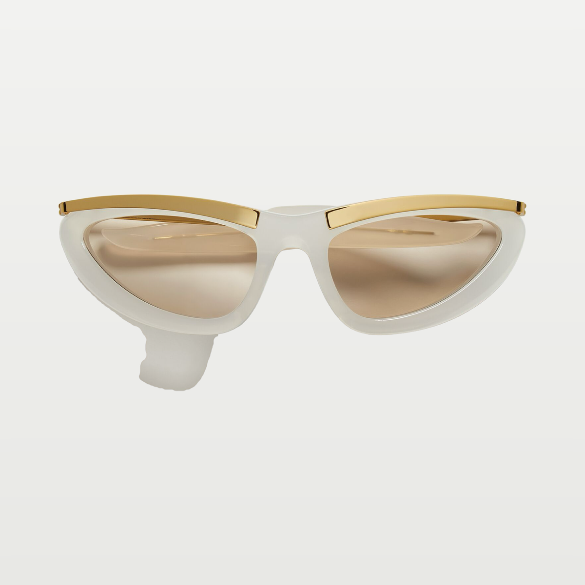 Bottega Veneta Prisma Cat Eye Sunglasses in Ivory/brown
