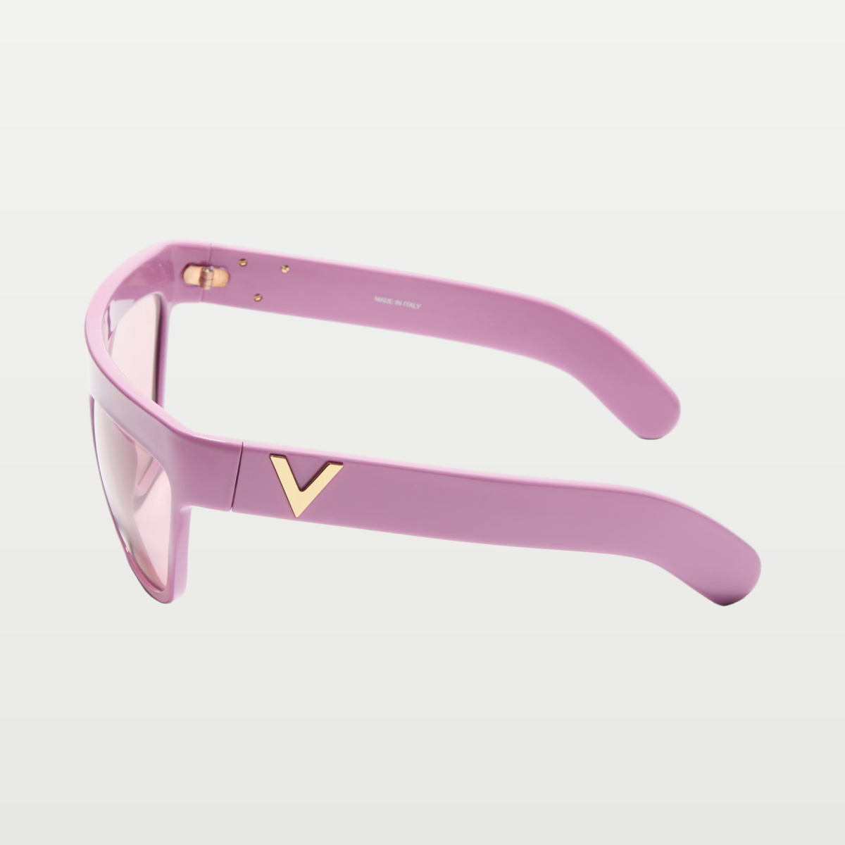 Valentino Geometric Acetate Eyewear — PINK/PINK